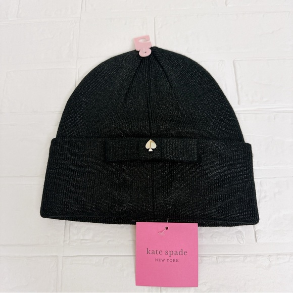 Kate Spade Women’s Black Beanie - Picture 2 of 7